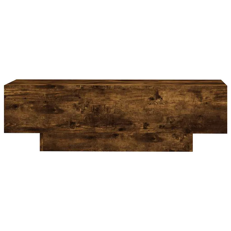 Table basse chêne fumé 100x49,5x31 cm bois d'ingénierie - 5