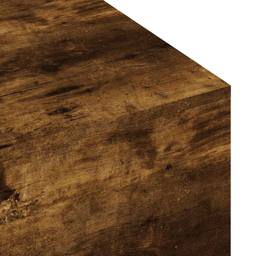 Table basse chêne fumé 100x49,5x31 cm bois d'ingénierie - 8