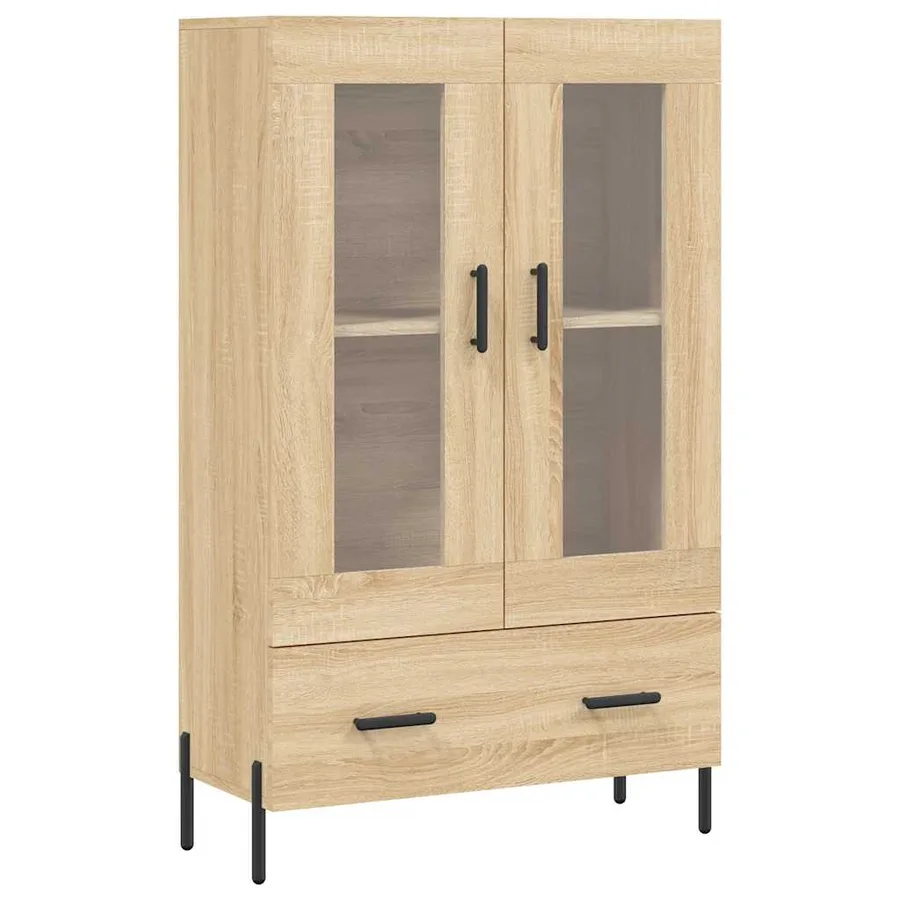 Buffet haut chêne sonoma 69,5x31x115 cm bois d'ingénierie - 2