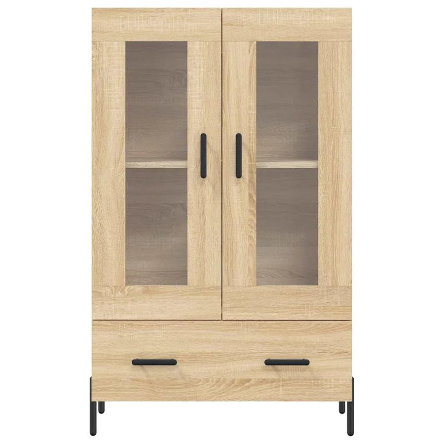Buffet haut chêne sonoma 69,5x31x115 cm bois d'ingénierie - 6