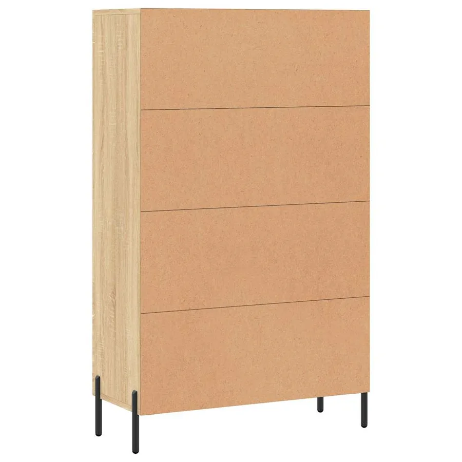 Buffet haut chêne sonoma 69,5x31x115 cm bois d'ingénierie - 8