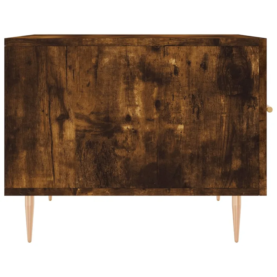 Table basse Chêne fumé 50x50x40 cm Bois d'ingénierie - 7