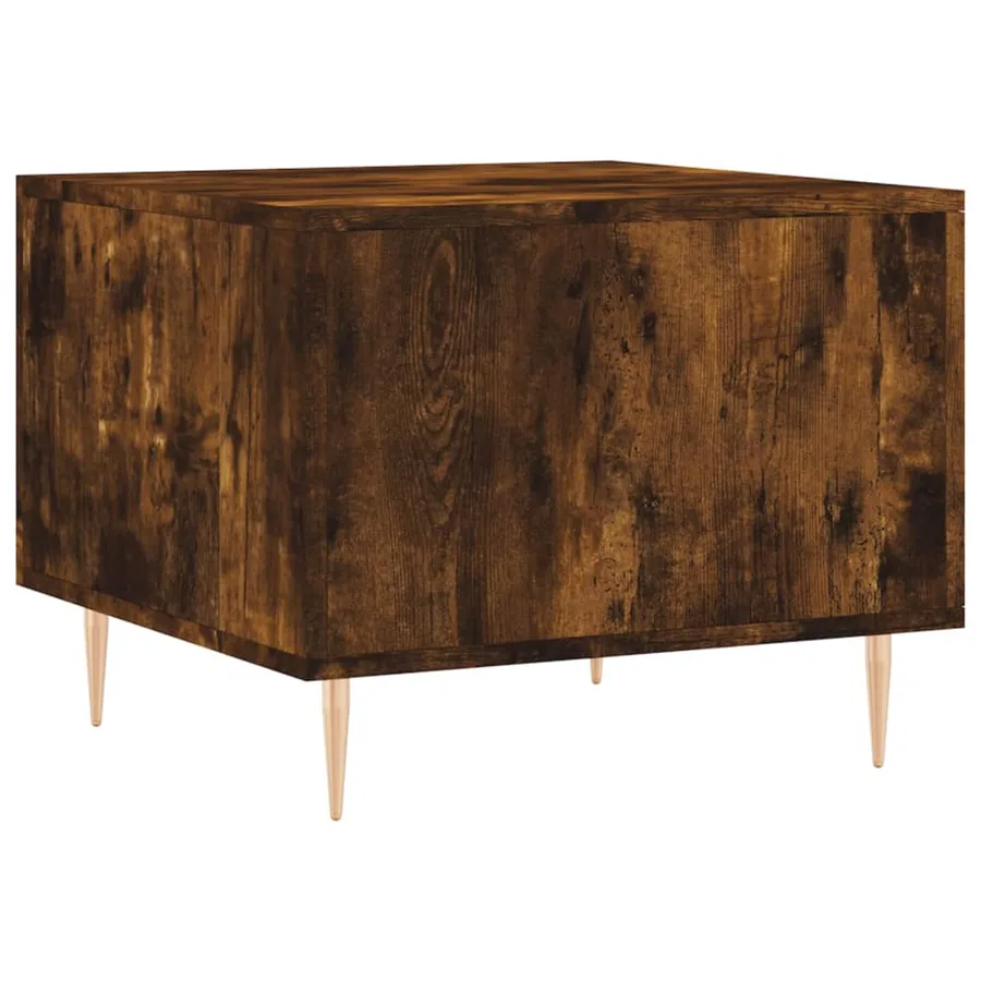 Table basse Chêne fumé 50x50x40 cm Bois d'ingénierie - 8