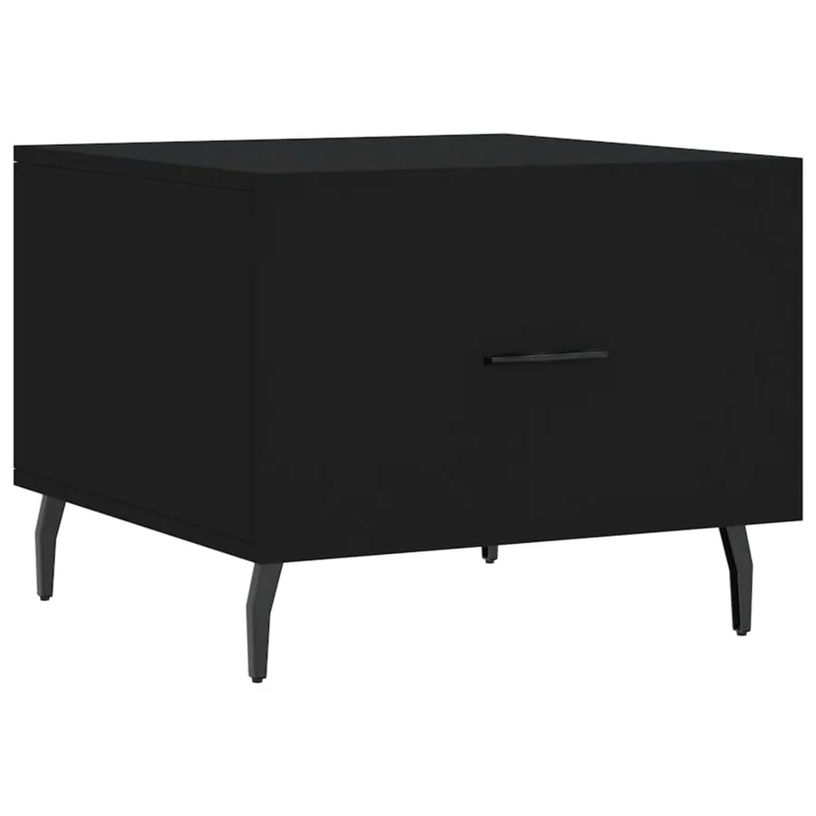 Table basse Noir 50x50x40 cm Bois d'ingénierie - 2