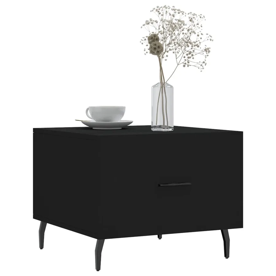 Table basse Noir 50x50x40 cm Bois d'ingénierie - 3
