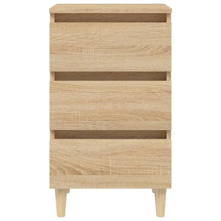 Table de chevet avec pieds en bois chêne sonoma 40x35x69 cm - 5