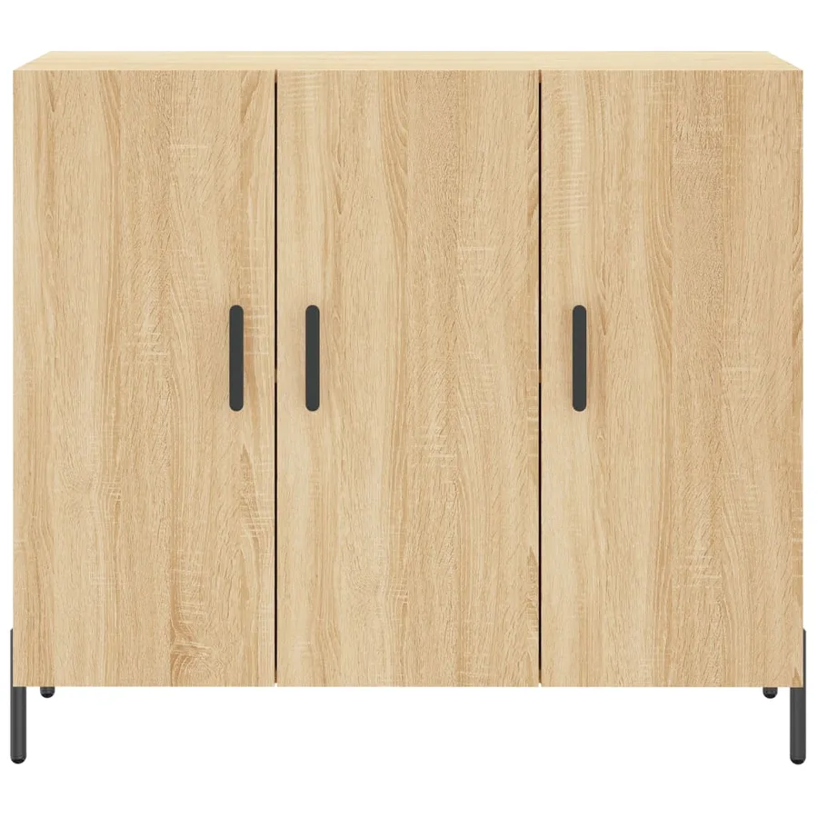 Buffet chêne sonoma 90x34x80 cm bois d'ingénierie - 6