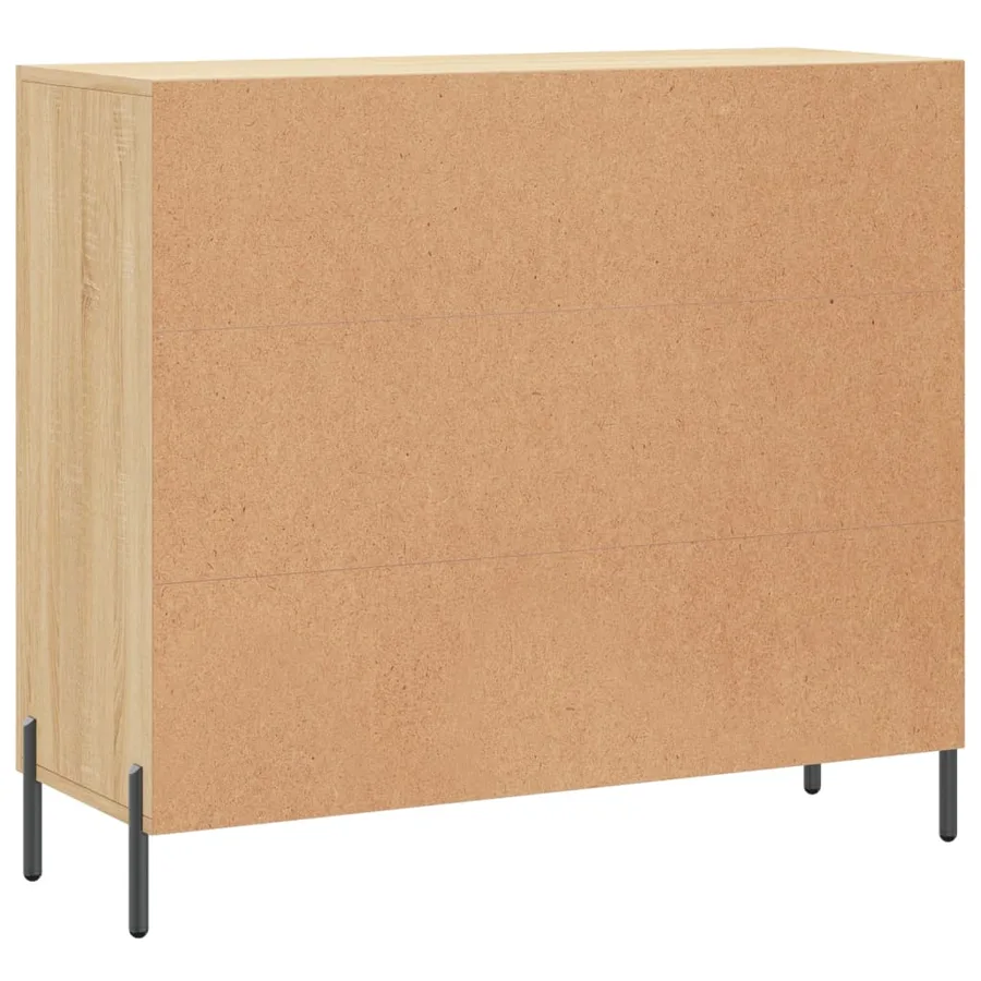 Buffet chêne sonoma 90x34x80 cm bois d'ingénierie - 8