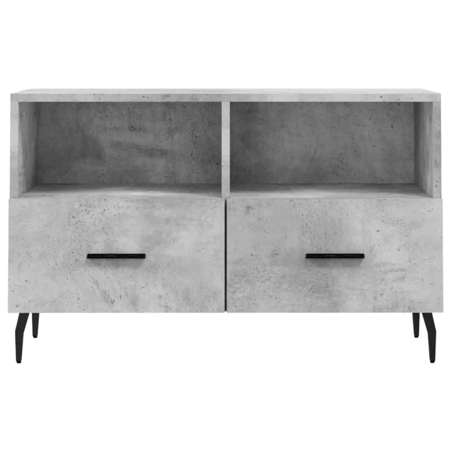 Meuble TV Gris béton 80x36x50 cm Bois d'ingénierie - 5