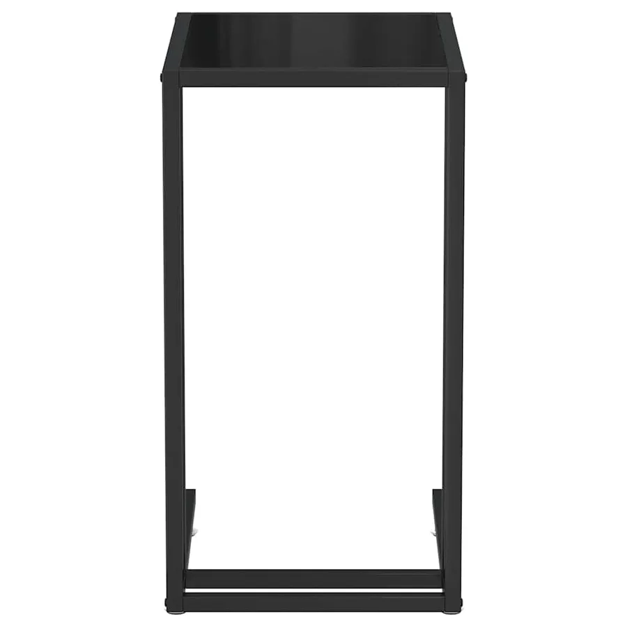 Table d'appoint pour ordinateur Noir 50x35x65 cm Verre trempé - 3