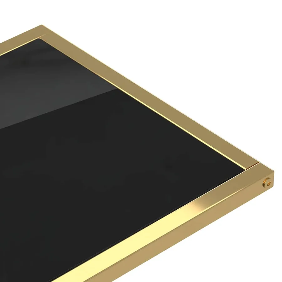 Table d'appoint pour ordinateur Noir 50x35x65 cm Verre trempé - 5