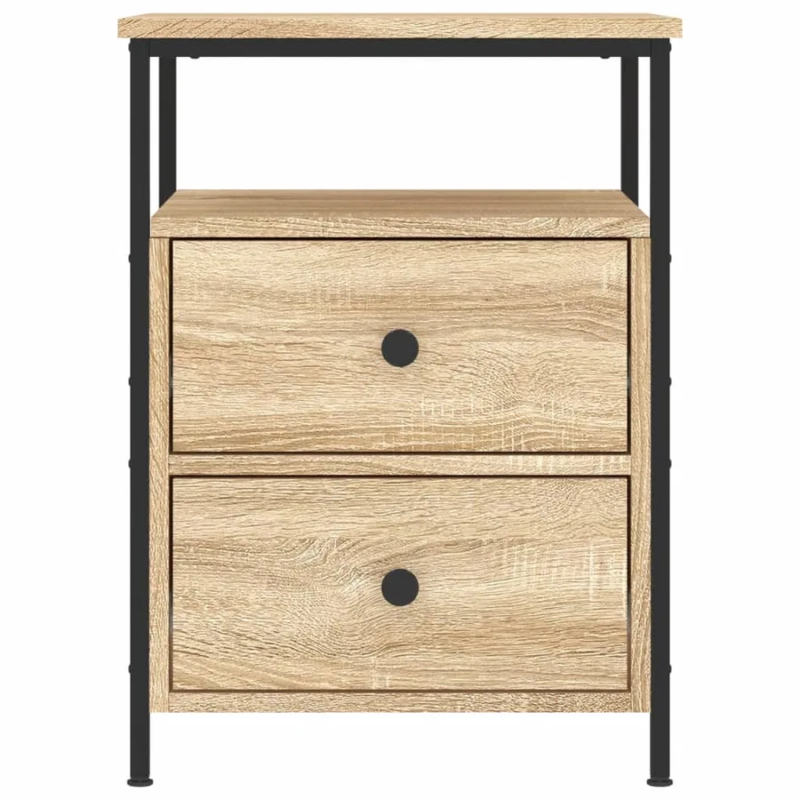 Tables de chevet 2pcs chêne sonoma 44x45x60cm bois d'ingénierie - 4