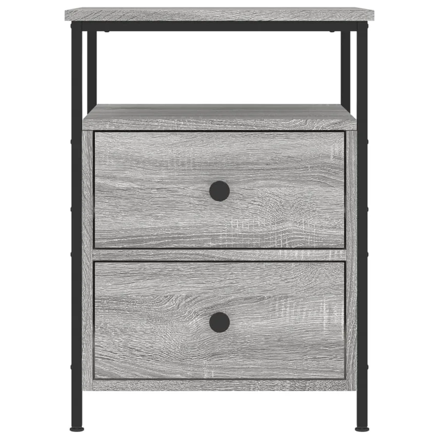 Tables de chevet 2 pcs sonoma gris 44x45x60cm bois d'ingénierie - 4