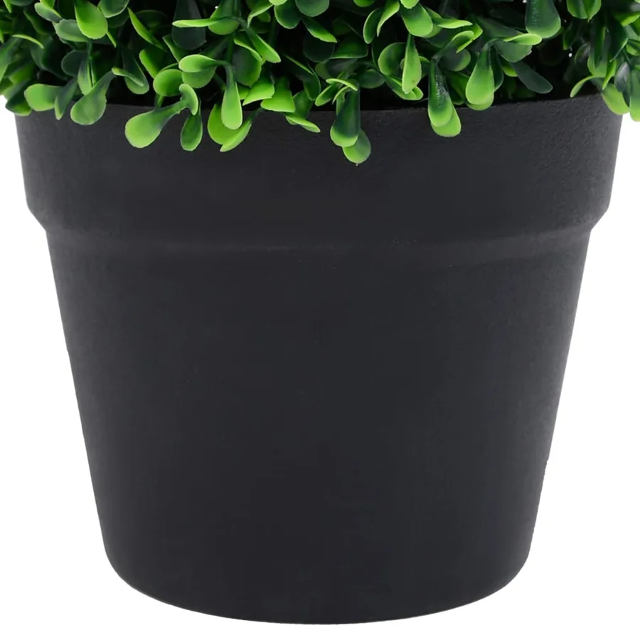 Plantes de buis artificiel 2 pcs avec pots Boule Vert 32 cm - 5