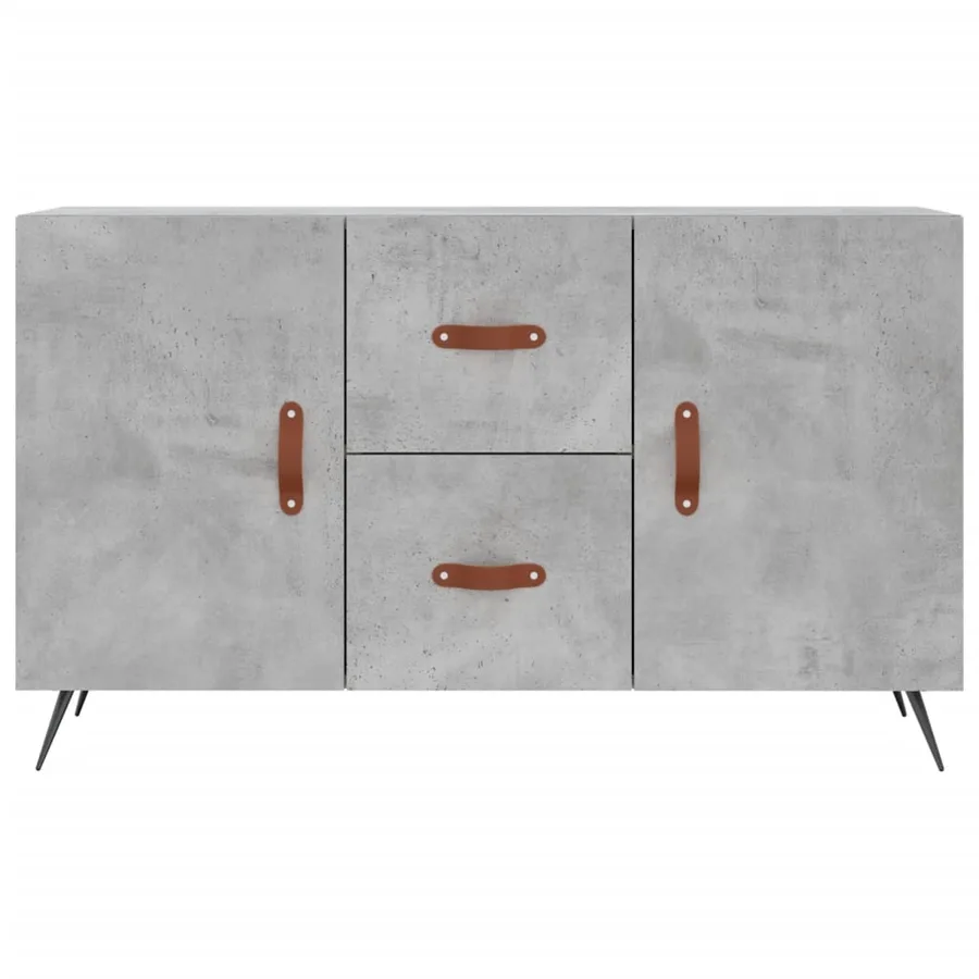Buffet gris béton 100x36x60 cm bois d'ingénierie - 6