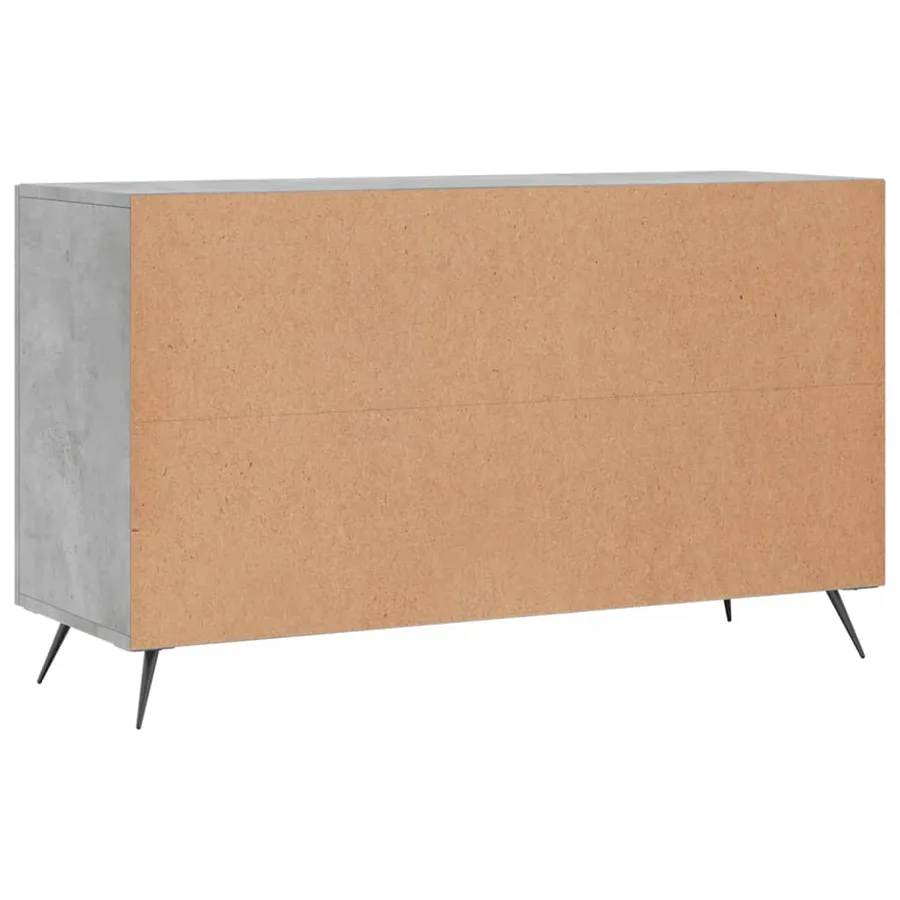 Buffet gris béton 100x36x60 cm bois d'ingénierie - 8