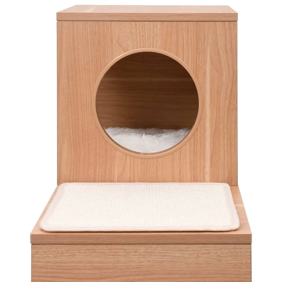 Maison de chat avec tapis à gratter en sisal 100 cm - 6