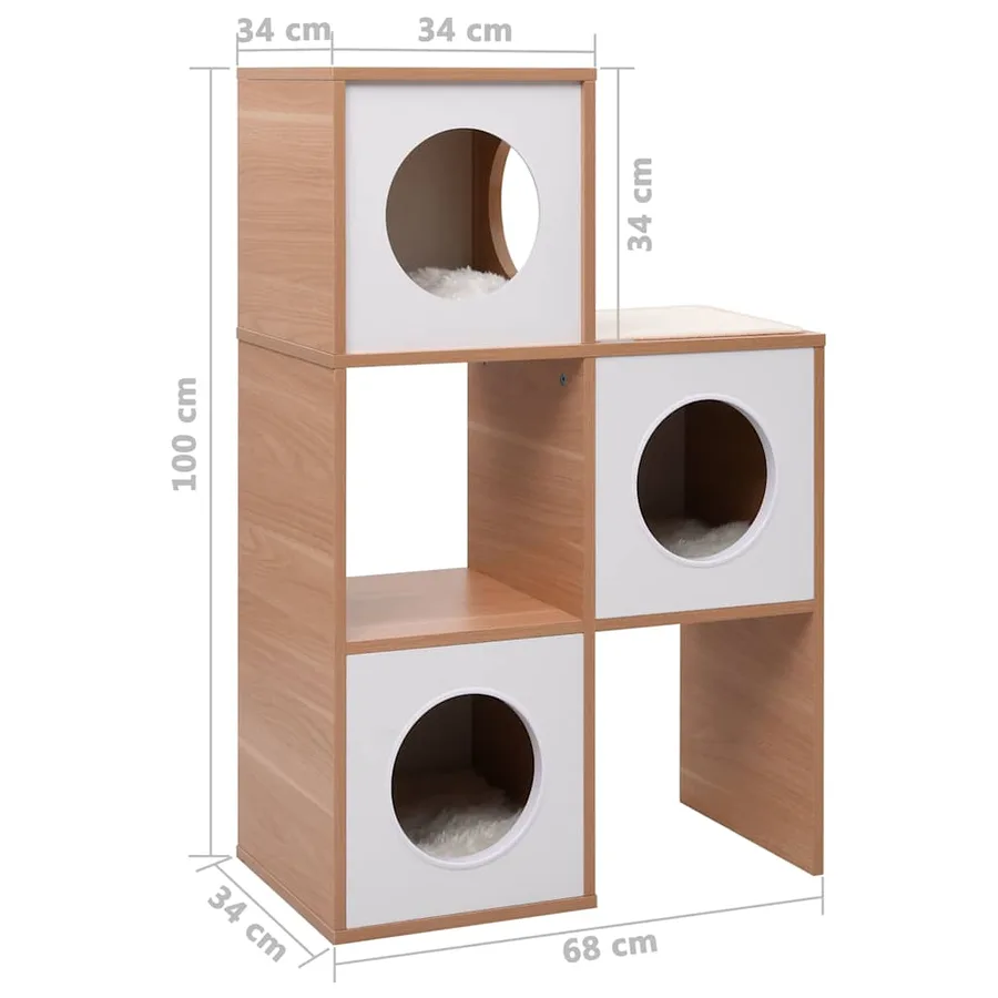 Maison de chat avec tapis à gratter en sisal 100 cm - 8