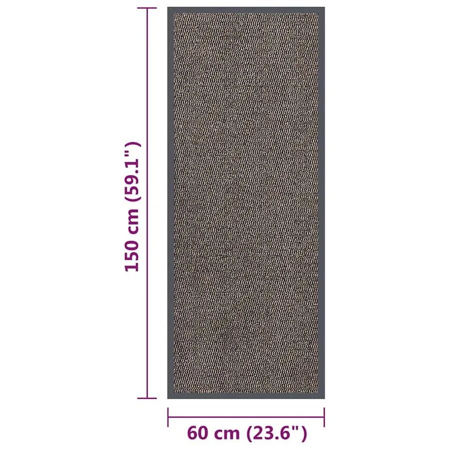 Paillasson touffeté 60x150 cm Marron foncé - 5