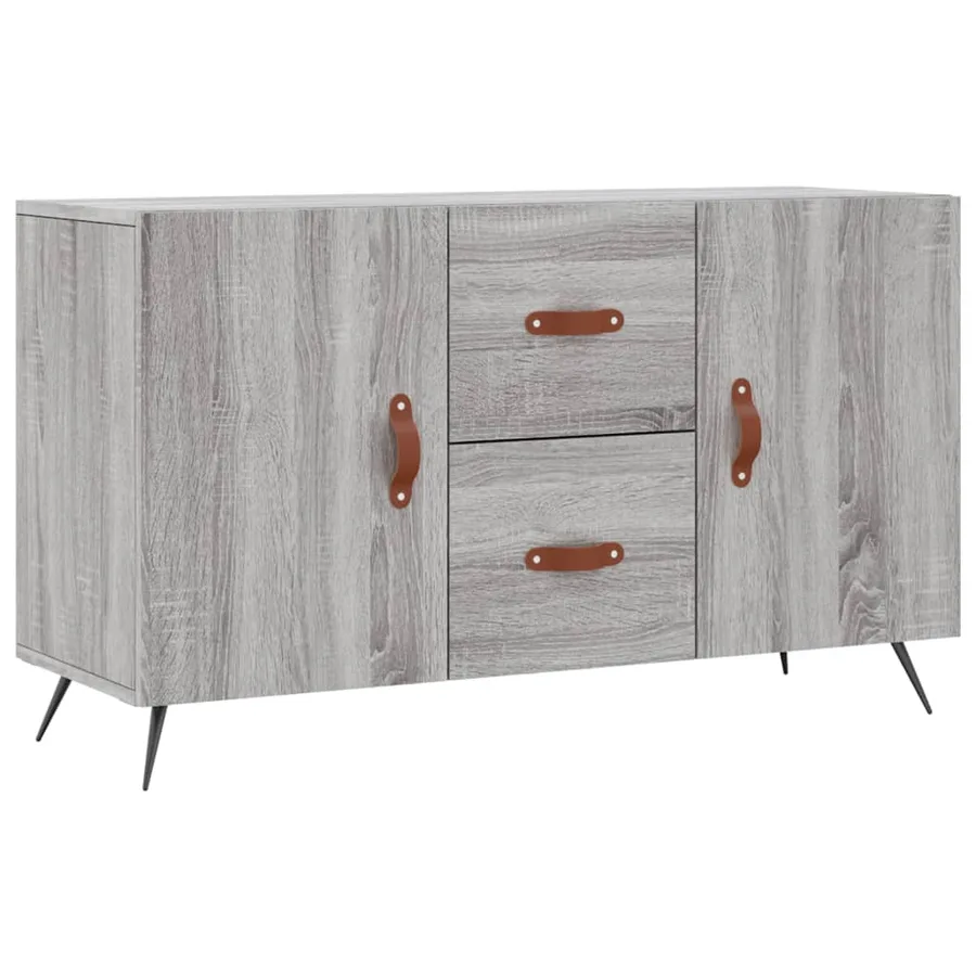 Buffet sonoma gris 100x36x60 cm bois d'ingénierie - 2