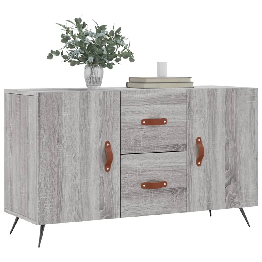 Buffet sonoma gris 100x36x60 cm bois d'ingénierie - 3