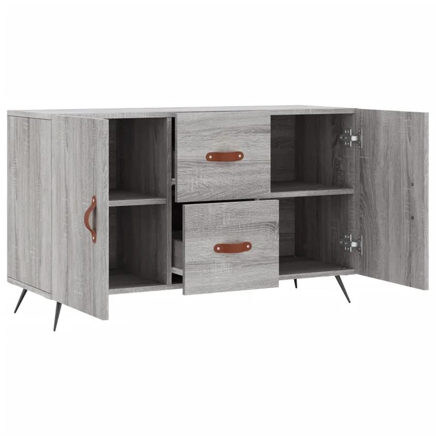 Buffet sonoma gris 100x36x60 cm bois d'ingénierie - 5