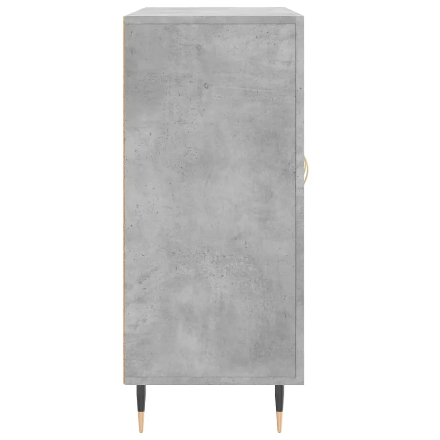 Buffet gris béton 90x34x80 cm bois d'ingénierie - 7