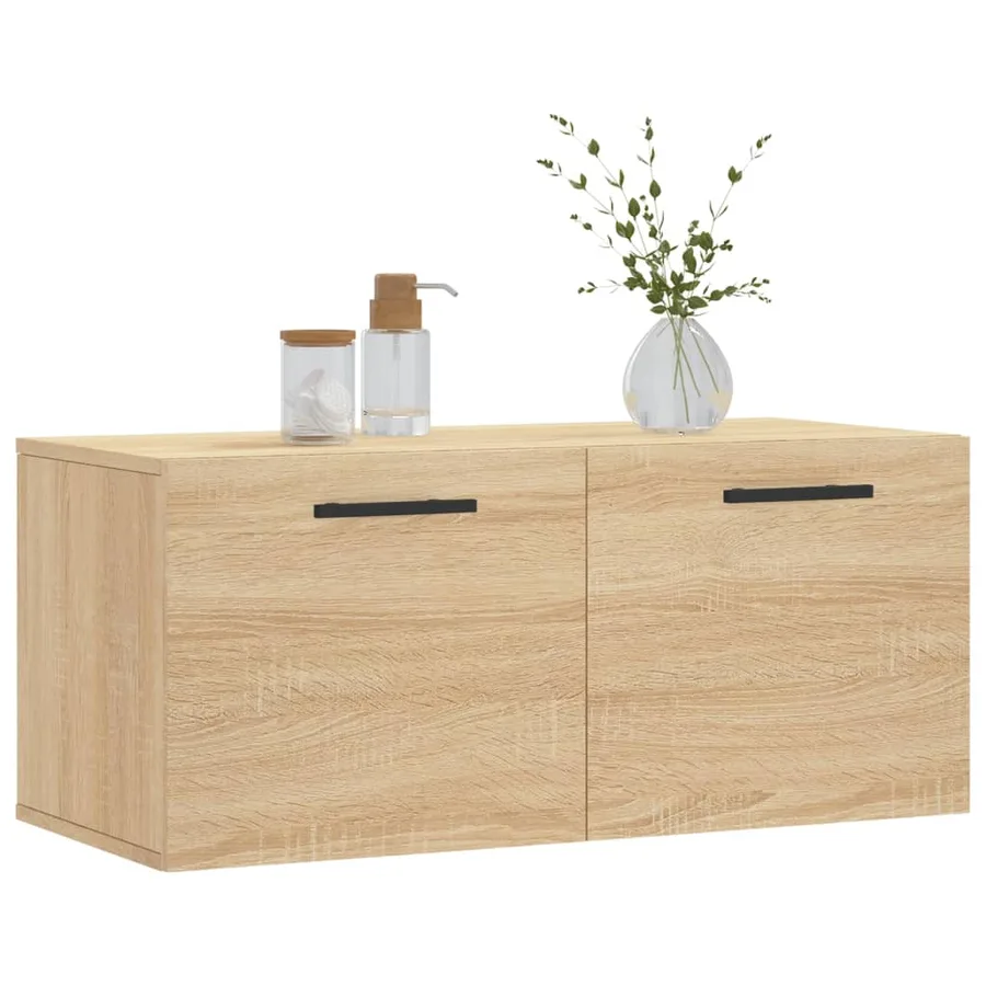 Armoire murale chêne sonoma 80x36,5x35 cm bois d'ingénierie - 3