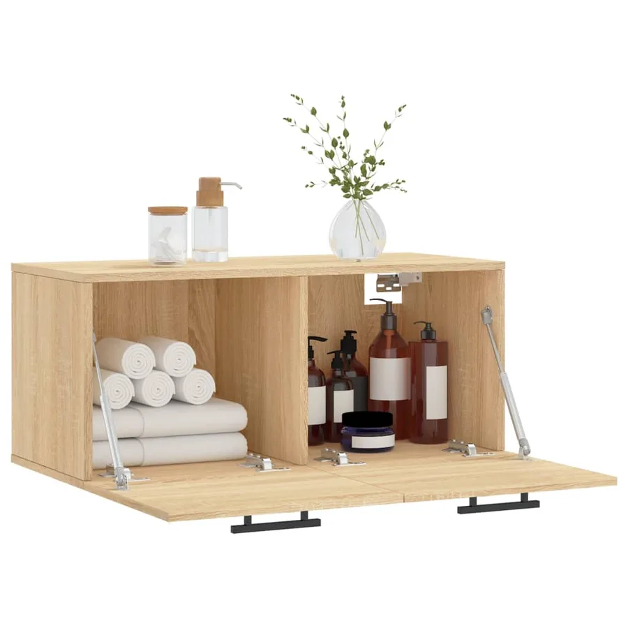 Armoire murale chêne sonoma 80x36,5x35 cm bois d'ingénierie - 4
