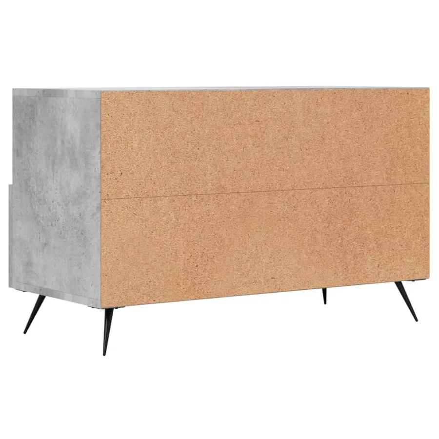 Meuble TV Gris béton 80x36x50 cm Bois d'ingénierie - 8