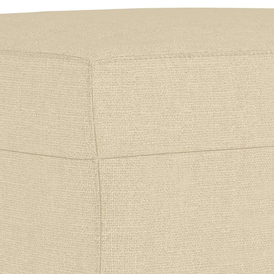 Repose-pied Crème 60x50x41 cm Tissu - 5