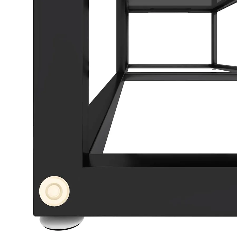 Meuble TV Noir 140x40x40,5 cm Verre trempé - 5