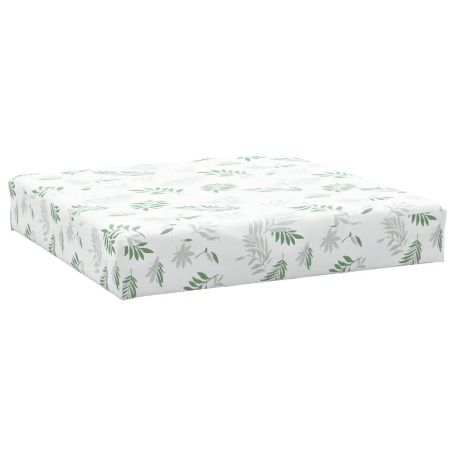 Coussin de palette à motif de feuilles 60x60x8 cm tissu - 2