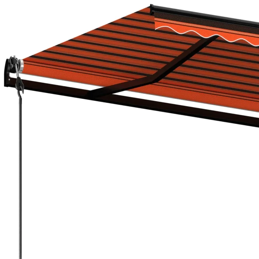 Auvent rétractable automatique 600x350 cm Orange et marron - 5