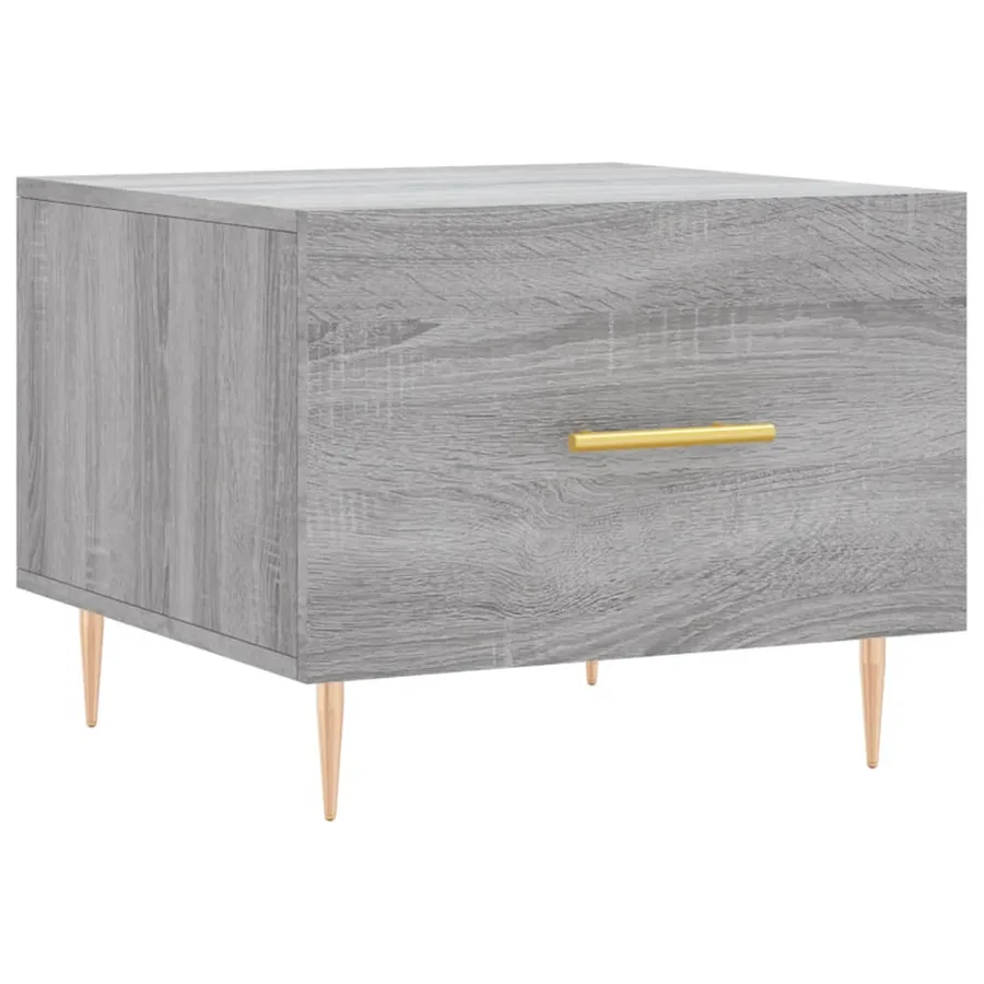 Table basse Sonoma gris 50x50x40 cm Bois d'ingénierie - 2
