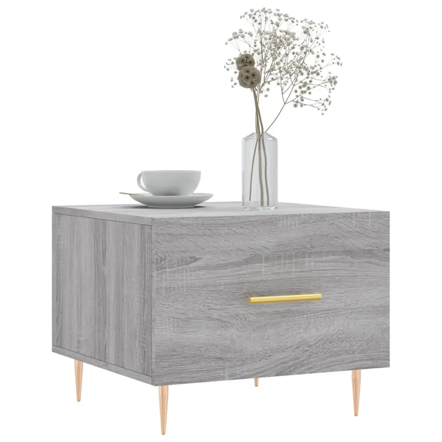 Table basse Sonoma gris 50x50x40 cm Bois d'ingénierie - 3