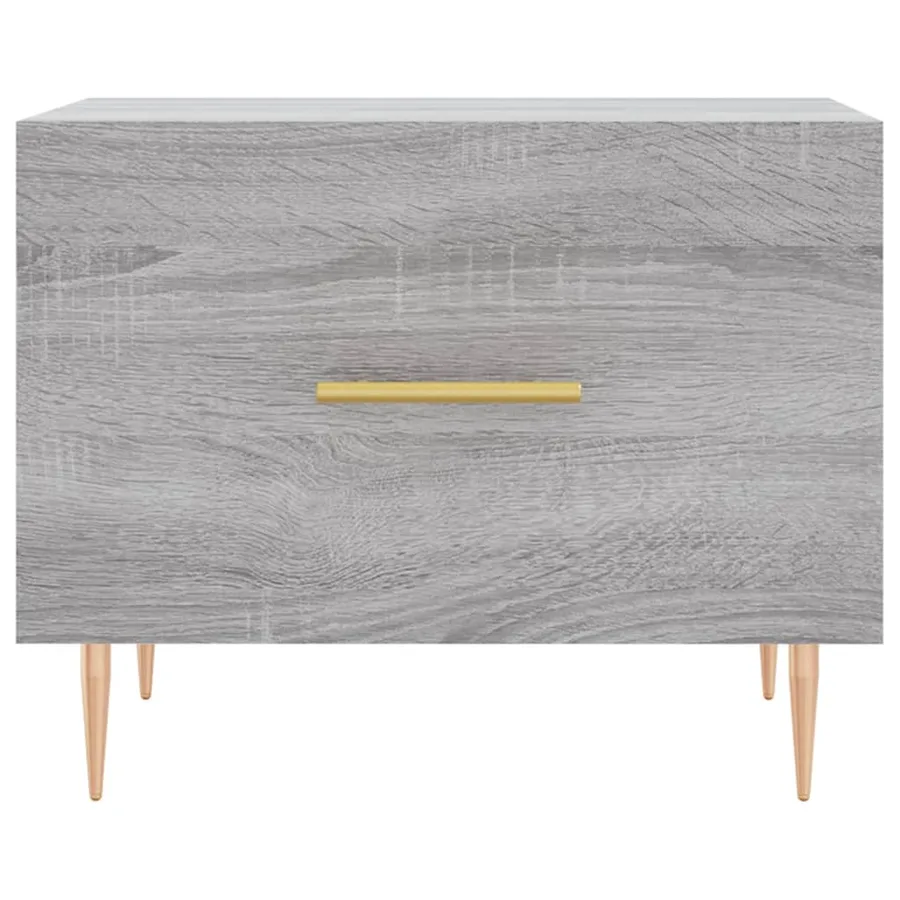 Table basse Sonoma gris 50x50x40 cm Bois d'ingénierie - 5