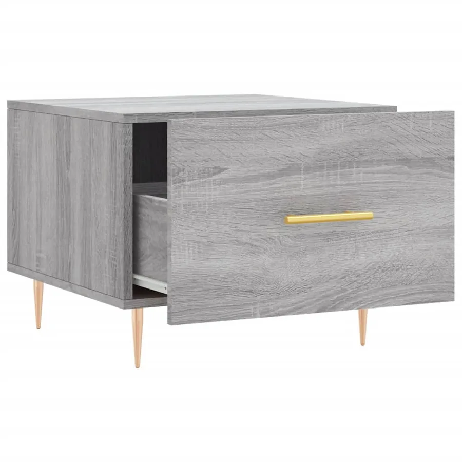 Table basse Sonoma gris 50x50x40 cm Bois d'ingénierie - 6