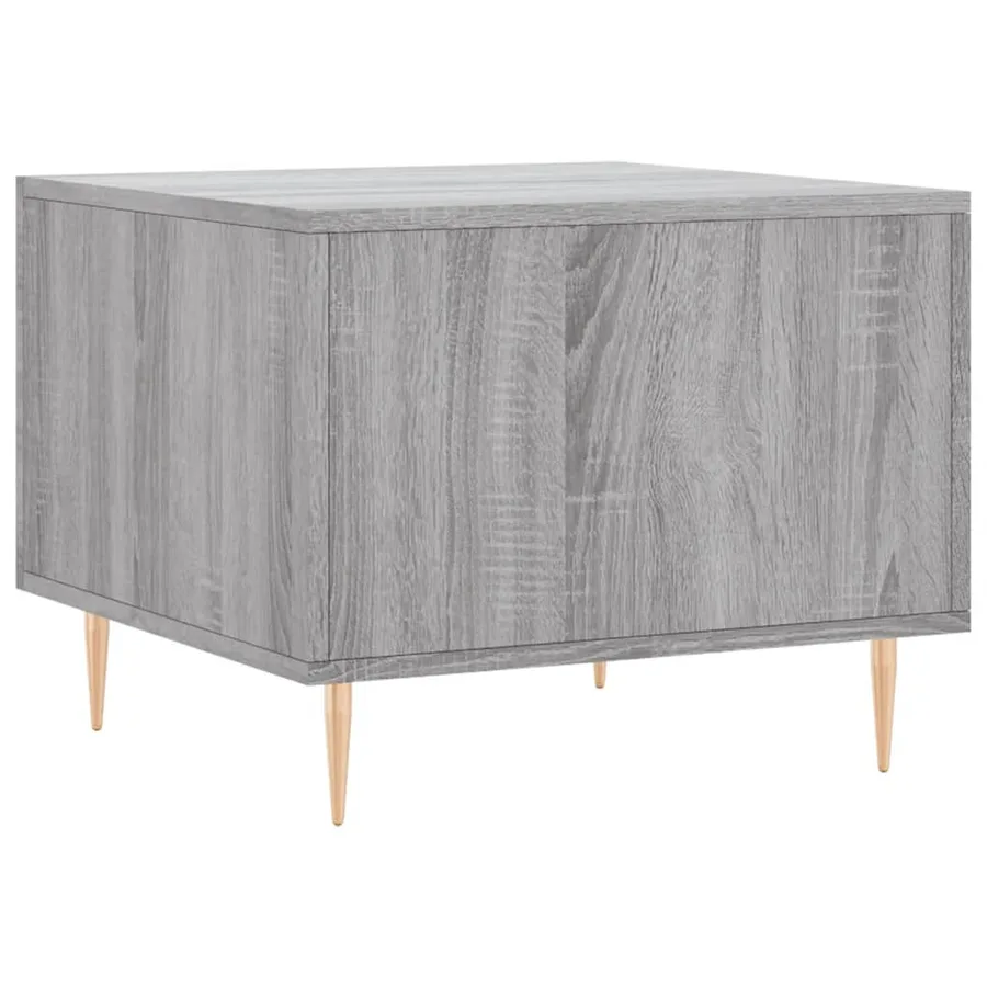 Table basse Sonoma gris 50x50x40 cm Bois d'ingénierie - 8