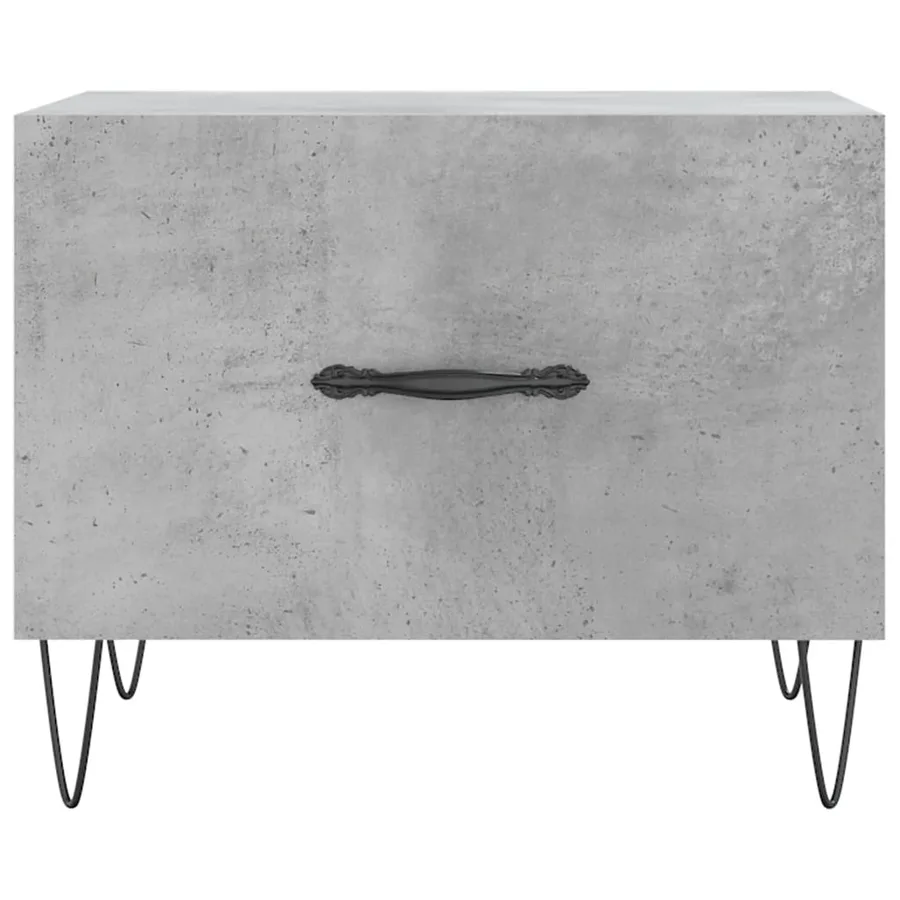 Table basse gris béton 50x50x40 cm bois d'ingénierie - 5