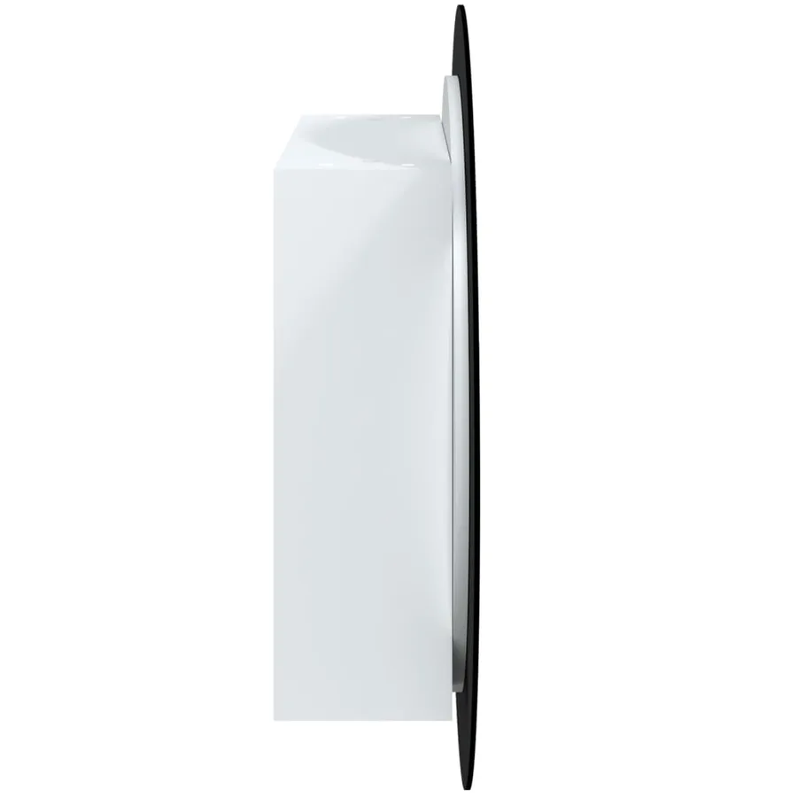Armoire de salle de bain miroir rond et LED Blanc 54x54x17,5 cm - 7