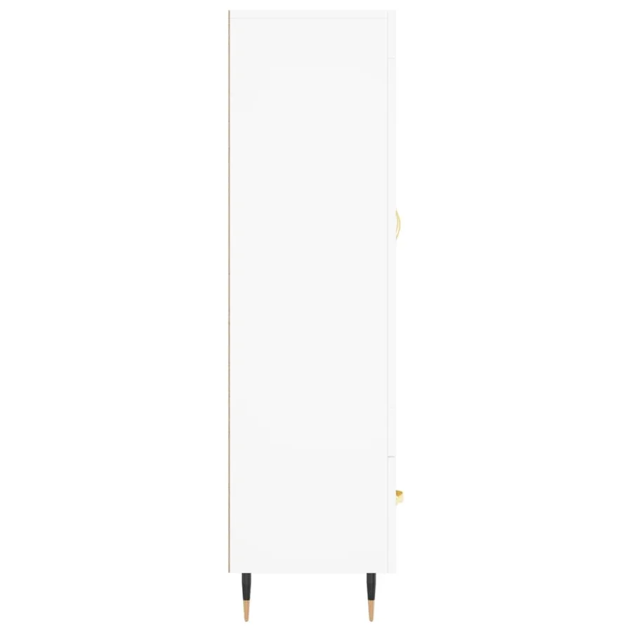 Buffet haut blanc 69,5x31x115 cm bois d'ingénierie - 7