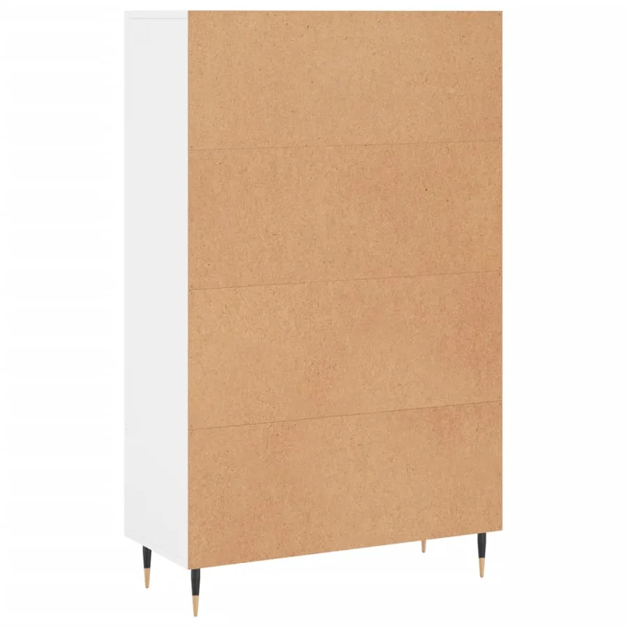 Buffet haut blanc 69,5x31x115 cm bois d'ingénierie - 8