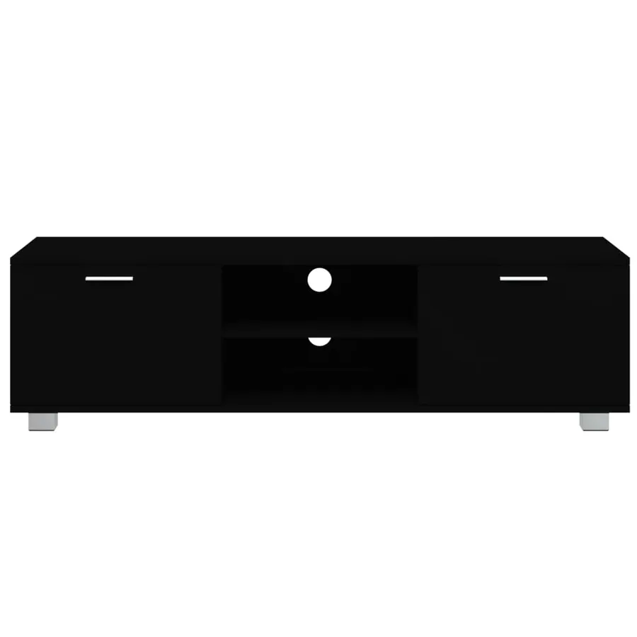 Meuble TV Noir 140x40,5x35 cm Bois d'ingénierie - 4