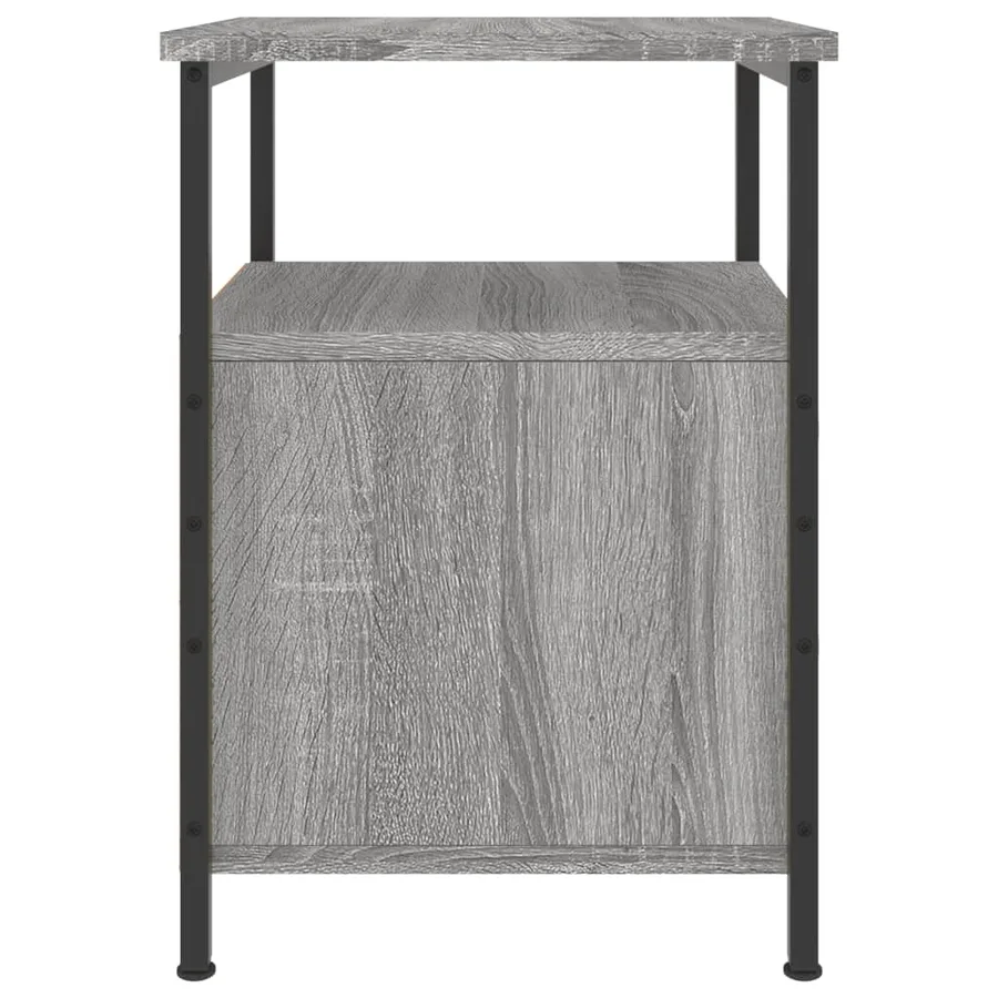 Table de chevet sonoma gris 34x35,5x50 cm bois d'ingénierie - 7