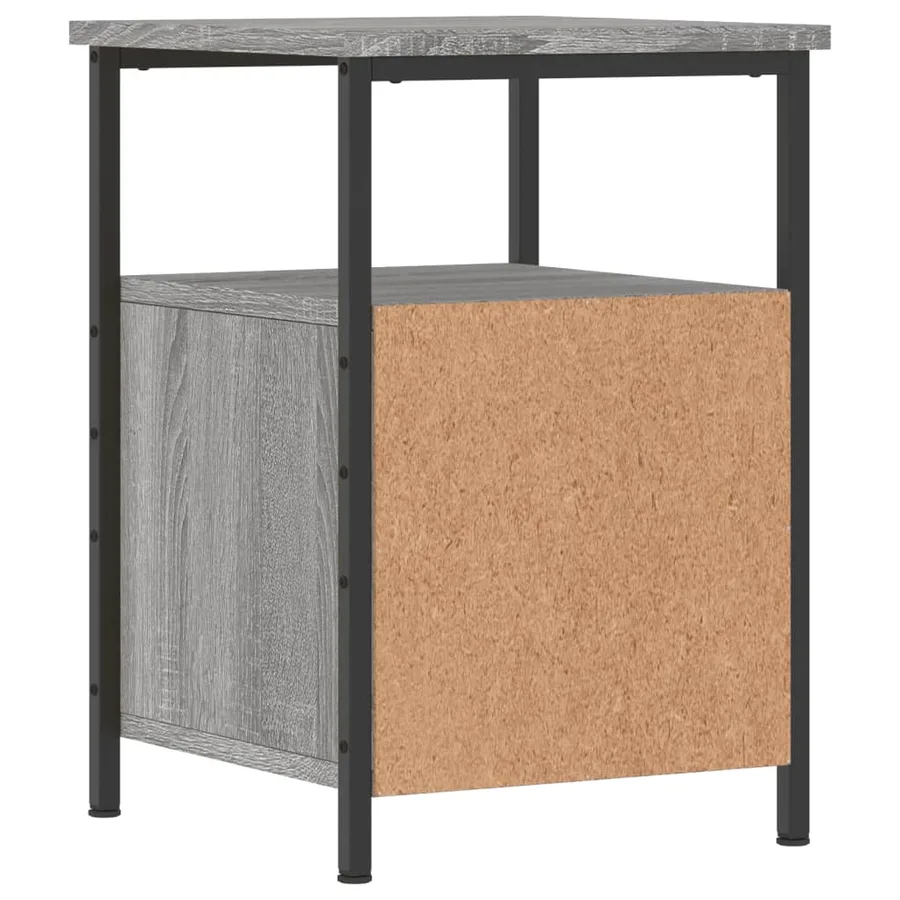 Table de chevet sonoma gris 34x35,5x50 cm bois d'ingénierie - 8