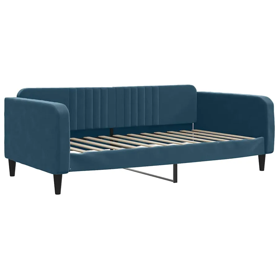 Lit de repos sans matelas bleu 100x200 cm velours - 2