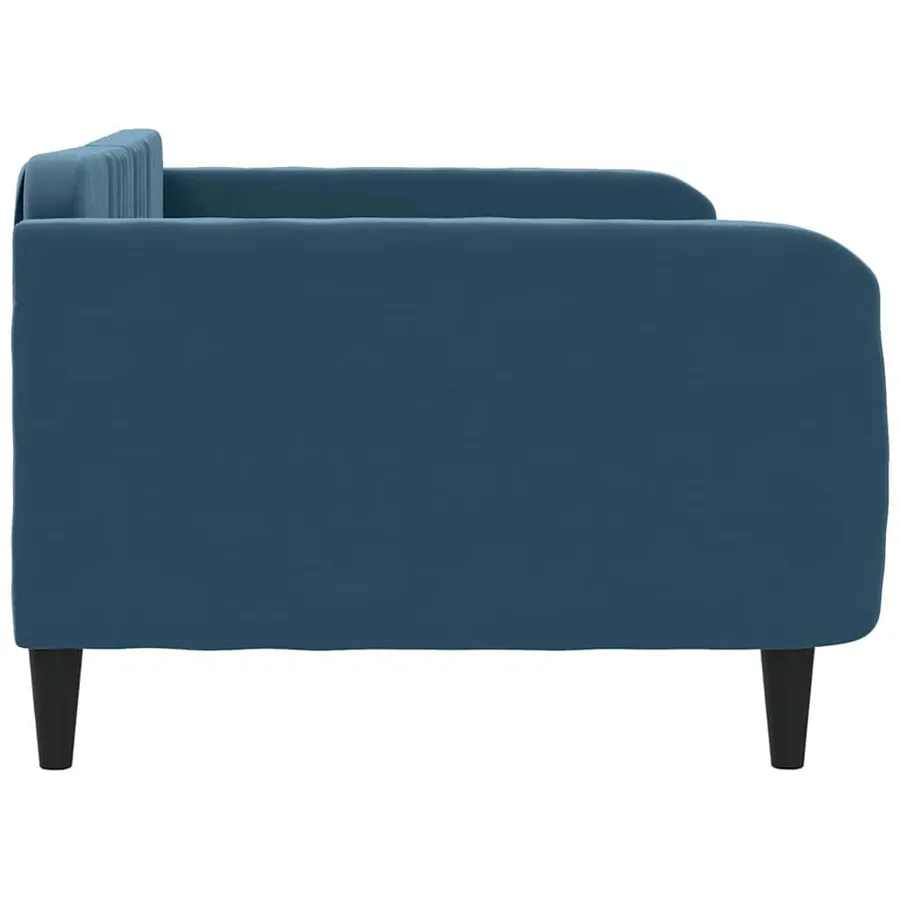 Lit de repos sans matelas bleu 100x200 cm velours - 4