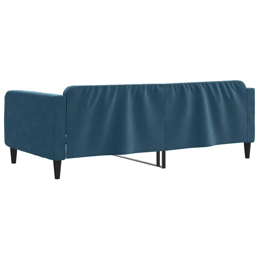 Lit de repos sans matelas bleu 100x200 cm velours - 5