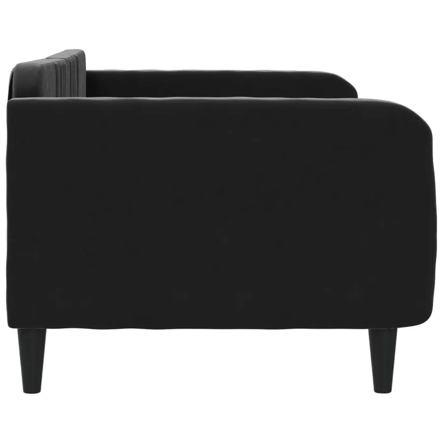 Lit de repos sans matelas noir 90x190 cm velours - 4